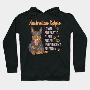 Cute Australian Kelpie Loyal & Friendly Dog Distressed Hoodie